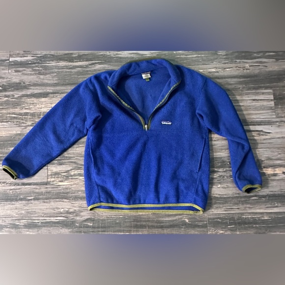 Patagonia Kids Synchilla Marsupial Half Zip Pullover Blue ‎ Size Sz XLarge - Picture 1 of 8